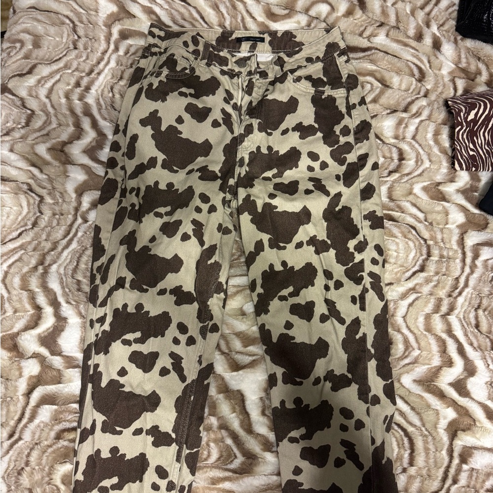 Cow Print Pants